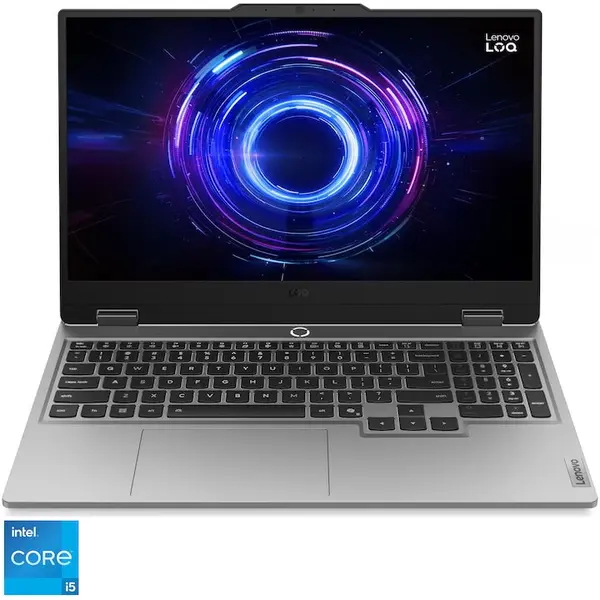 Lenovo Laptop Gaming Lenovo LOQ 15IRX10, procesor Intel® Core i5-13450HX pana la 4.6GHz, 15.6 inch, Full HD, IPS, 144Hz, 16GB DDR5, 512GB SSD, NVIDIA® GeForce RTX™ 5050 8GB GDDR7, No OS, Gri