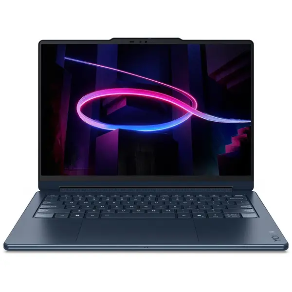 Lenovo Laptop Lenovo 2-in-1 YG9, 14 inch 2.8K OLED, Intel Core Ultra 7 355, 32GB, 1 TB SSD, Windows 11 Home, Albastru