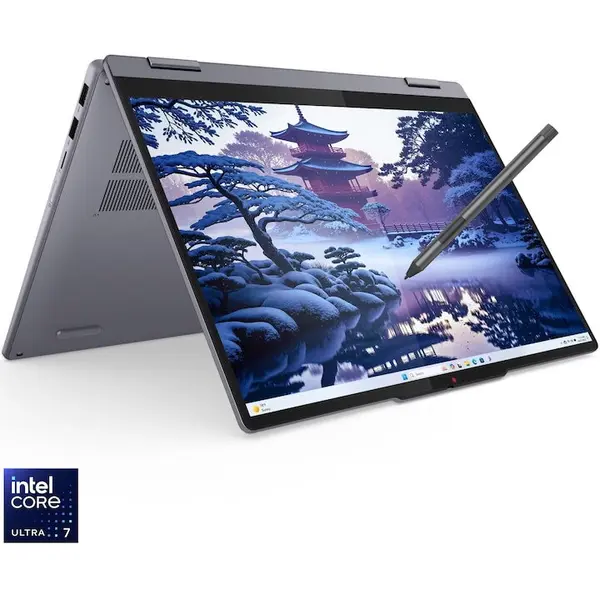 Lenovo Laptop Lenovo IdeaPad 5 2-in-1 14IAL10, procesor Intel Core™ Ultra 7 255H pana la 5.1GHz, 14 inch, WUXGA, IPS, Touch, 16GB DDR5 RAM, 1TB SSD, Intel® Arc™ 140T GPU, No OS, Gri