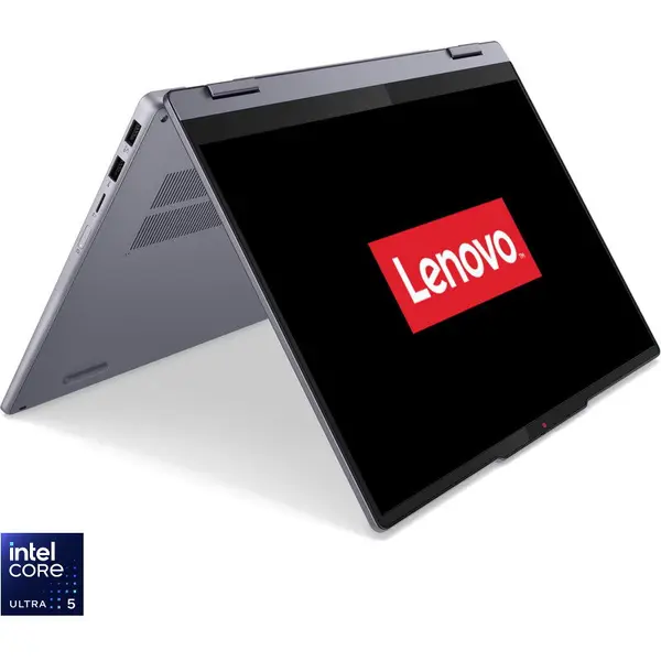 Lenovo Laptop Lenovo IdeaPad 5 2-in-1 14IAL10, Procesor Intel® Core™ Ultra 5 225H, Display 14'' WUXGA (1920x1200), OLED, Touch, Memorie RAM 16GB LPDDR5x, Capacitate 1TB SSD, Placa video integrata Intel® Arc™ 130T, No OS, Luna Grey (INT Keyboard)