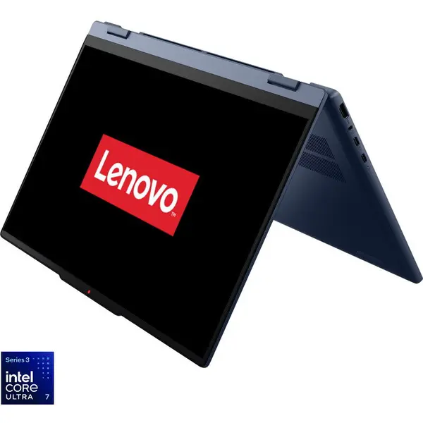 Lenovo Laptop Lenovo IdeaPad 5 2-in-1 15IPH11 cu procesor Intel Core Ultra 7 355, 15.3 inch WQXGA, Touch, 16GB RAM, 1TB SSD, Fara sistem de operare, Albastru