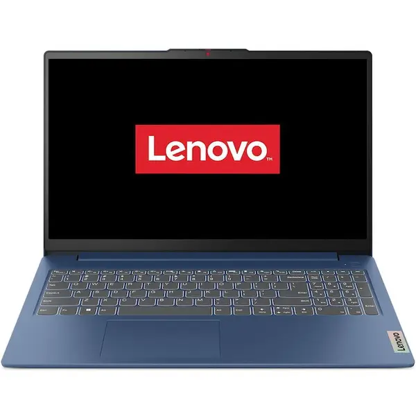 Lenovo Laptop Lenovo IdeaPad Slim 3 15AMN8 cu procesor AMD Ryzen™ 5, Display 15.6 Full HD, 8GB LPDDR5 RAM, 512GB SSD, Placa video AMD Radeon™ 610M Graphics, No OS, Abyss Blue