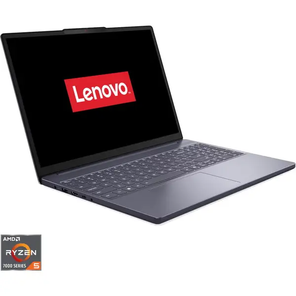 Lenovo Laptop Lenovo IdeaPad Slim 3 15ARP10, Display 15.3'' WUXGA 1920 x 1200, IPS, Procesor AMD Ryzen™ 5 7535HS, Memorie RAM 16GB DDR5, Capacitate de stocare 512GB SSD, Placa video integrata AMD Radeon 660M, No OS, Gri (INT Keyboard)