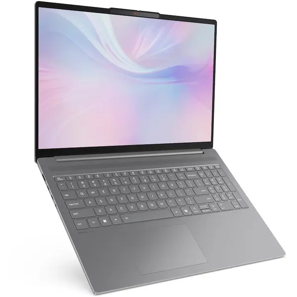 Lenovo Laptop Lenovo IdeaPad Slim 5 16AHP10, Procesor AMD Ryzen™ 7 8845HS pana la 5.1GHz, Display WUXGA 16, IPS, Memorie RAM 16GB DDR5, Capacitate 1TB SSD, Procesor AMD Radeon™ 780M Graphics, Free DOS, Luna Grey (INT Keyboard)