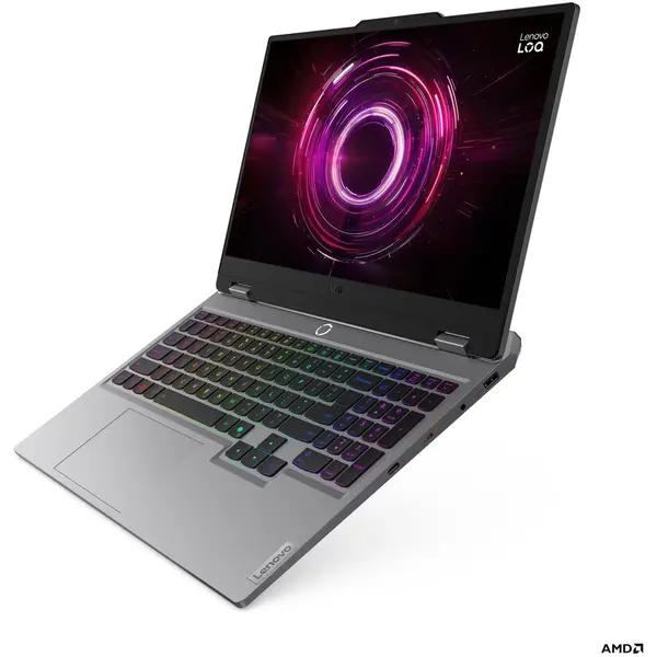 Lenovo Laptop Lenovo LOQ 15AHP10, 15.6 inch, Full HD, AMD Ryzen 5 220, 16GB RAM, 512GB SSD, NVIDIA GeForce RTX 5050 8GB, Windows 11 Home, Gri
