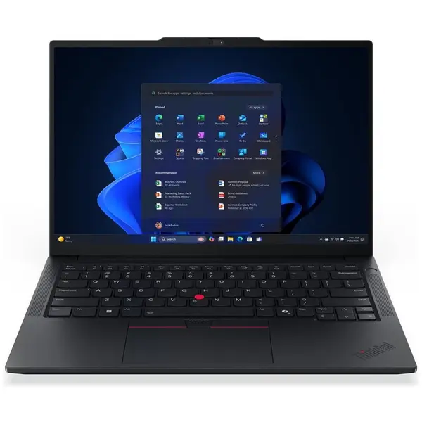 Lenovo Laptop Lenovo ThinkPad E14 Gen 7, 14 inch 1920 x 1200, AMD Ryzen 7 250, 16 GB DDR5, 512 GB SSD, AMD Radeon 780M, Negru