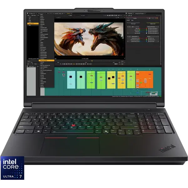 Lenovo Laptop Lenovo ThinkPad P16 Gen 3, 16 inch, WUXGA IPS, Procesor Intel® Core™ Ultra 7 265HX (30M Cache, pana la 5.30 GHz), 64GB DDR5, 1TB SSD, NVIDIA RTX PRO 3000 Blackwell 12GB, Windows 11 Pro, Negru