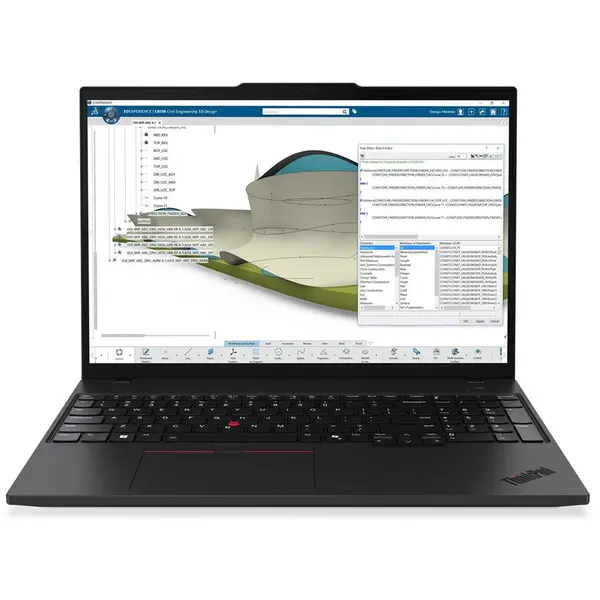 Lenovo Laptop Lenovo ThinkPad P16s G4, 16 inch WUXGA IPS, Intel Core Ultra 7 255H, 32 GB DDR5, 1 TB SSD, NVIDIA RTX PRO 500 6GB GDDR7, Negru