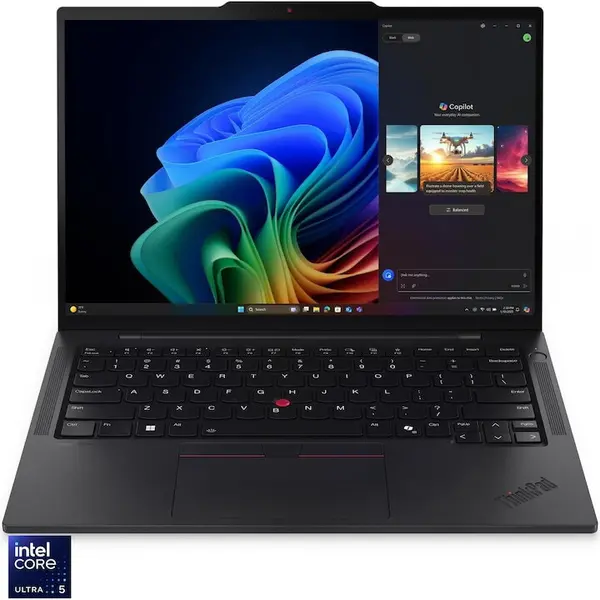 Lenovo Laptop Lenovo ThinkPad T14s Gen 6, procesor Intel Core™ Ultra 5 225U pana la 4.80 GHz, 14 WUXGA IPS, 16GB RAM, 512GB SSD, Intel® Graphics, Windows® 11 Pro, Negru