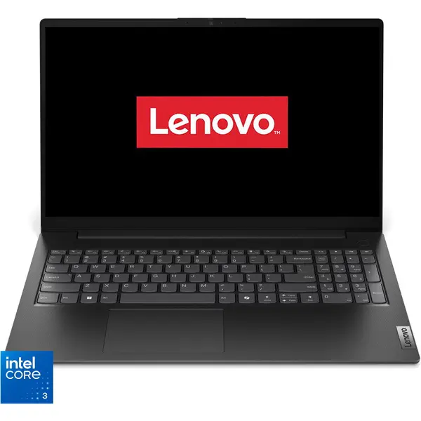 Lenovo Laptop Lenovo V15 G5 IRL, Procesor Intel Core 3 100U, Display 15.6 FHD, RAM 8GB SODIMM DDR5, 256GB SSD, Placa video Intel Graphics, Windows 11 Pro EDU, Negru