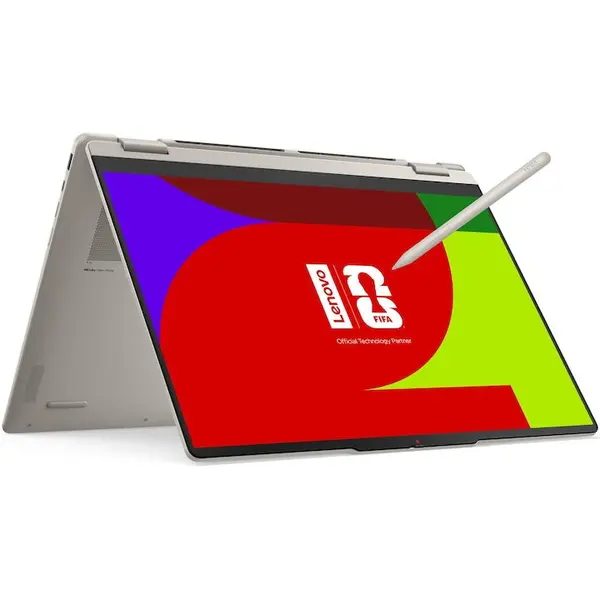 Lenovo Laptop Lenovo Yoga 7 2-in-1 16AGP11 cu procesor AMD Ryzen™ AI 7 445 pana la 4.6GHz, 16 WUXGA, OLED, Touch, 24GB LPDDR5x RAM, 1TB SSD, AMD Radeon™ 840M Graphics, No OS, Seashell, 3y on-site Premium Care