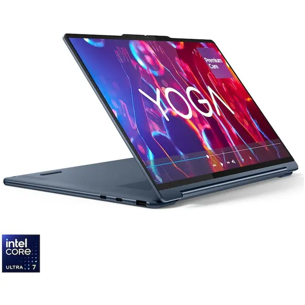 Lenovo Laptop Lenovo Yoga 9 2-in-1 14ILL10, procesor Intel Core™ Ultra 7 258V pana la 4.8GHz, 14 2.8K, WQXGA+, OLED, Touch, 32GB LPDDR5x RAM, 1TB SSD, Intel® Arc™ Graphics 140V, Windows 11 Pro, Albastru cosmic