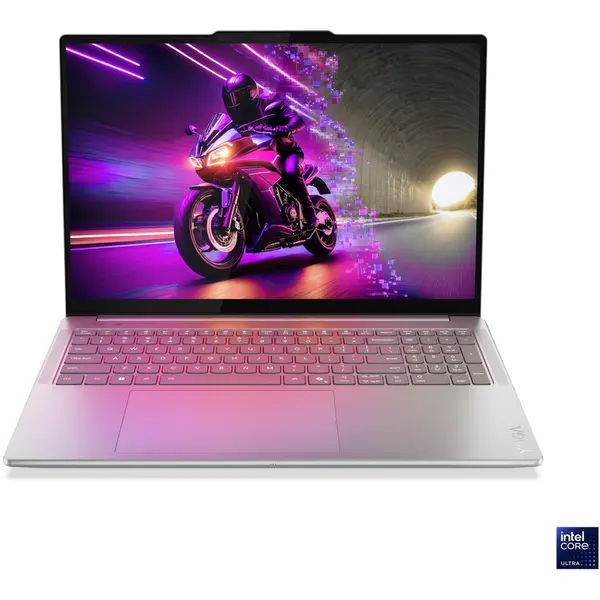 Lenovo Laptop Lenovo Yoga Pro 9 16IAH10, 16 2.8K WQXGA+ (2880x1800) OLED, Intel® Core™ Ultra 7 255H, RAM 64GB, 2TB SSD, NVIDIA GeForce RTX 5070 8GB, Windows 11 Home, Gri (INT Keyboard)