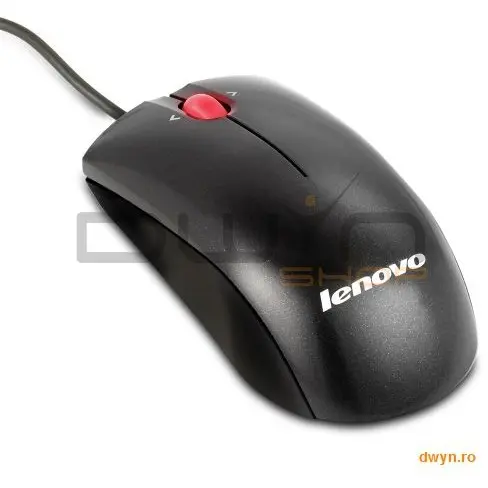 Lenovo LENOVO Optical Wheel Mouse, Black, USB