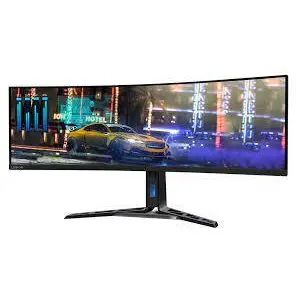 Lenovo Monitor Gaming VA LED Lenovo Legion 44.5 R45w-30, DQHD (5120 x 1440), HDMI, DisplayPort, Ecran curbat, 170 Hz, 1 ms, Negru
