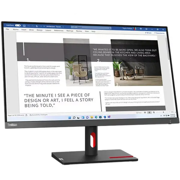 Lenovo Monitor IPS LED Lenovo ThinkVision 27 S27i-30, Full HD (1920 x 1080), VGA, HDMI, Gri