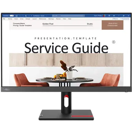 Lenovo Monitor LED Lenovo ThinkVision S24i-30, 23.8inch, 1920x1080, 4ms, IPS, FHD, Negru