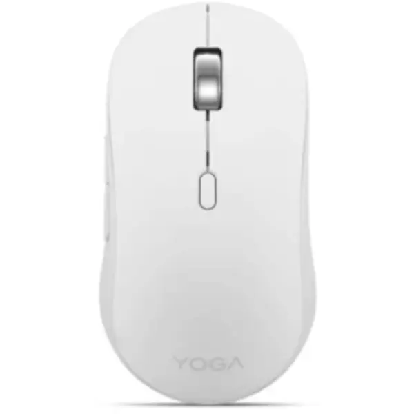 Lenovo Mouse silentios Bluetooth Lenovo Yoga, ambidextru, 4000 DPI, 6 butoane programabile, Alb