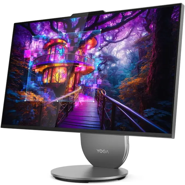 Lenovo Sistem All-in-One Lenovo Yoga AIO 27IAH10, 27, 2560x1440 QHD, IPS, TOUCH, Intel® Core™ Ultra 5 125H, 16GB LPDDR5x, 512GB SSD, Intel® Arc™ Graphics, Windows 11 Home