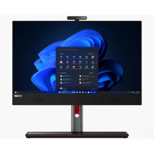 Lenovo Sistem desktop All In One, Lenovo ThinkCentre M90a Gen 5, procesor Intel Core i7-14700, 23.8 inch, Full HD, IPS, Touch, 16GB RAM, 1TB SSD, Intel UHD Graphics 770, Windows 11 Pro, Negru