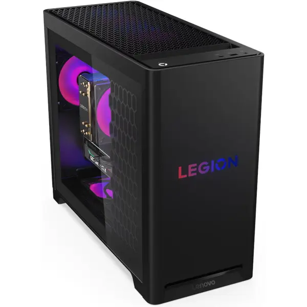 Lenovo Sistem desktop Gaming, Lenovo Legion T5 30AGB10, procesor AMD Ryzen 9 7950X3D 4.2GHz Raphael, 32GB RAM, 2TB SSD, NVIDIA GeForce RTX 5070 Ti 16GB GDDR7, No OS, Negru