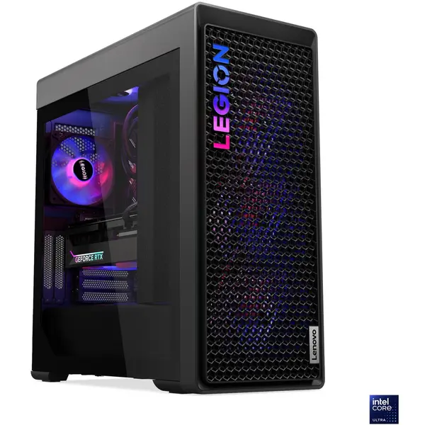 Lenovo Sistem desktop Lenovo Gaming Legion T7 34IAS10, Procesor Intel® Core™ Ultra 9 285K 3.7GHz Arrow Lake, 32GB RAM, 1TB SSD, Nvidia GeForce RTX 5080 16GB, no OS, Negru