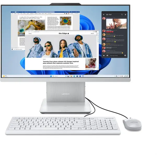 Lenovo Sistem desktop Lenovo IdeaCentre 24ARR9 All-In-One, AMD Ryzen 5 7535HS, 23.8 inch, Full HD, RAM 16GB, SSD 512GB, AMD Radeon 660M, No OS, Gri