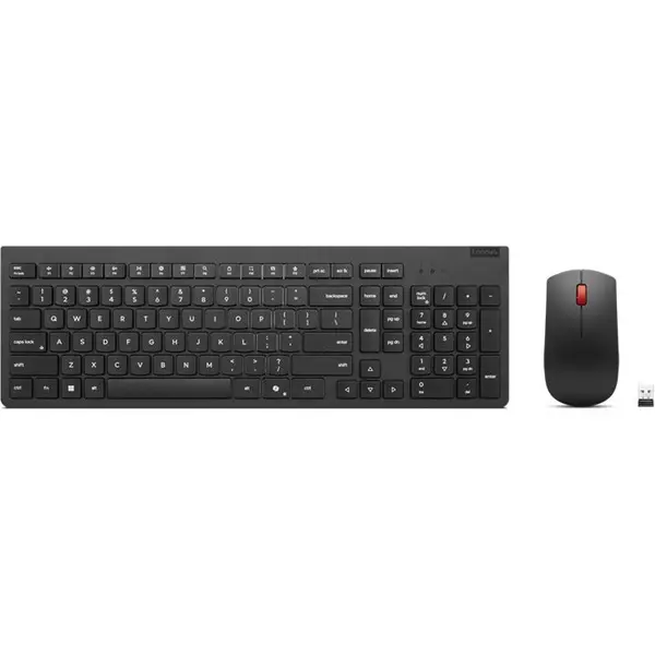 Lenovo Tastatura si Mouse Lenovo 4X31R64491, Wireless, Full-size, Negru, Mouse Optic