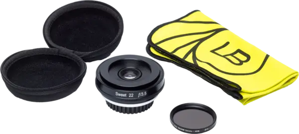 Lensbaby 22mm Sweet 22 KIT Obiectiv, Montura Canon RF, f/3.5, MFD 127mm, ND8 Inclus