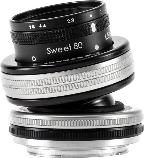Lensbaby Composer Pro II Obiectiv, Optica Sweet 80, Montura Fuji X, Focalizare Selectiva, Corp Metal