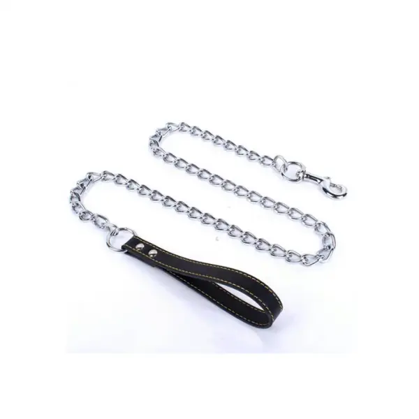 Lesa pentru caini cu lant metalic 2 mm x 110 cm