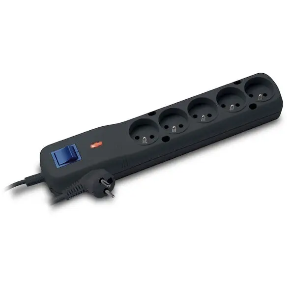 LESTAR Prelungitor, 530W, 5 m, 5 prize , Negru