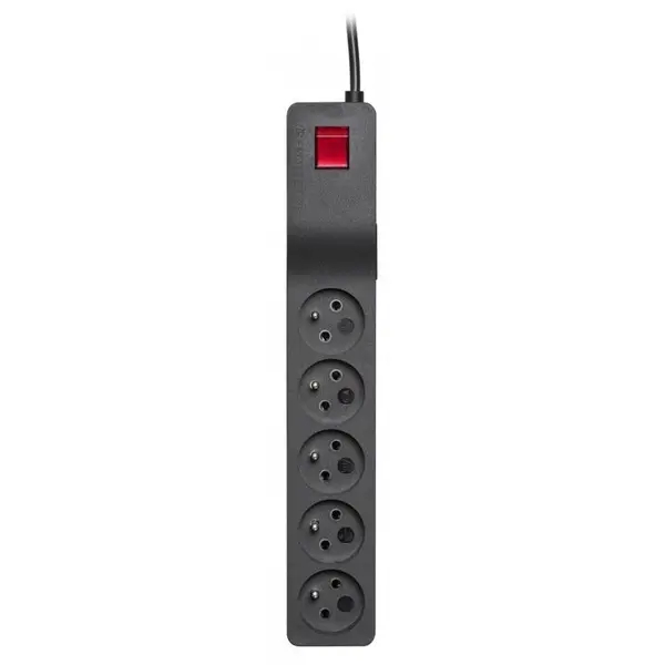 LESTAR Prelungitor, Lestar, 5 prize, 1.5 m, Negru