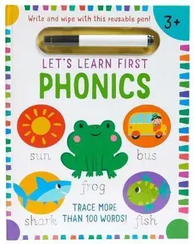 Let's Learn: First Phonics: (Early Reading Skills, Letter Writing Workbook, Pen Control, Write and Wipe), Paperback/***