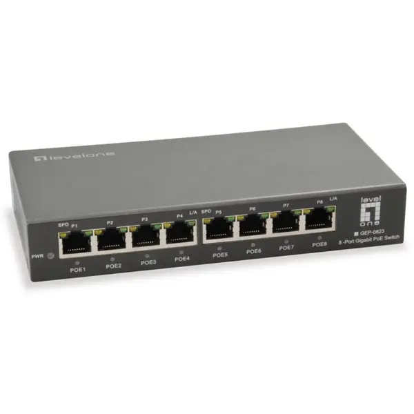LEVELONE Switch LevelOne Gigabit GEP-0823, 8 porturi RJ-45, 10/100/1000Mbps