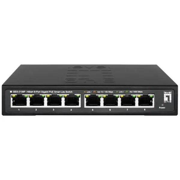 LEVELONE Switch LevelOne Gigabit GES-2108P, 8 porturi PoE, 1000Mbps