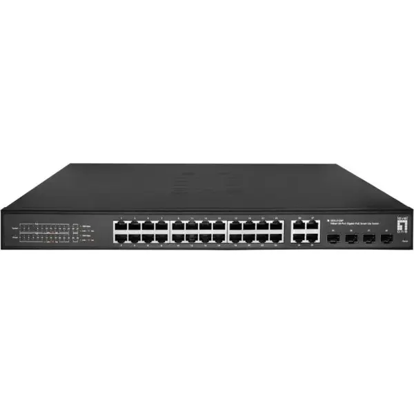 LEVELONE Switch LevelOne Gigabit GES-2128P, 28 porturi, 24 porturi PoE, 1000 Mbps