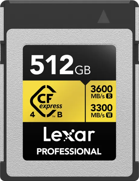 Lexar CFexpress 4.0 Pro Gold R3600/W3300 512GB, Card memorie CF Express