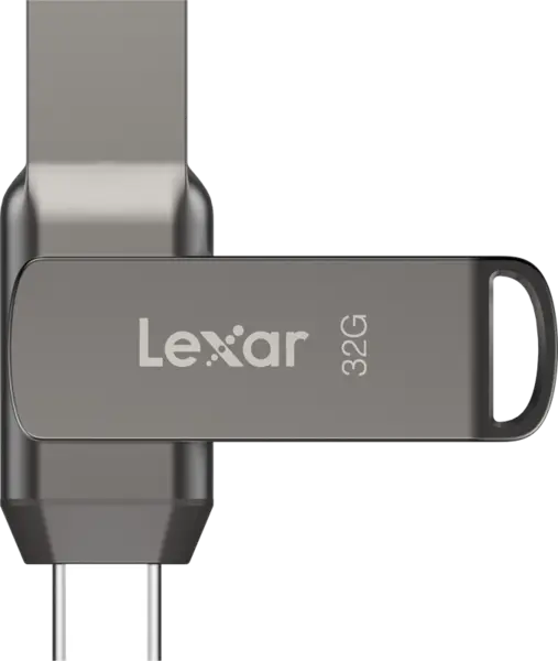 Lexar JumpDrive Dual Drive D400 Type-C/Type-C & Type-A, up to 100MB/s read (USB 3.1) 32GB, Stick memorie USB, memorie externa