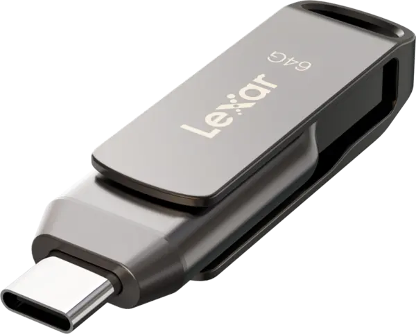 Lexar JumpDrive Dual Drive D400 Type-C/Type-C & Type-A, up to 130MB/s read (USB 3.1) 64GB, Stick memorie USB, memorie externa