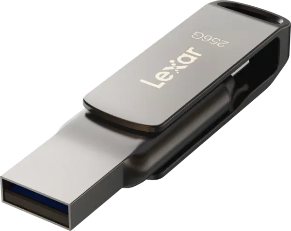 Lexar JumpDrive Dual Drive D400 Type-C/Type-C & Type-A, up to 130MB/s read (USB 3.1) 256GB, Stick memorie USB, memorie externa