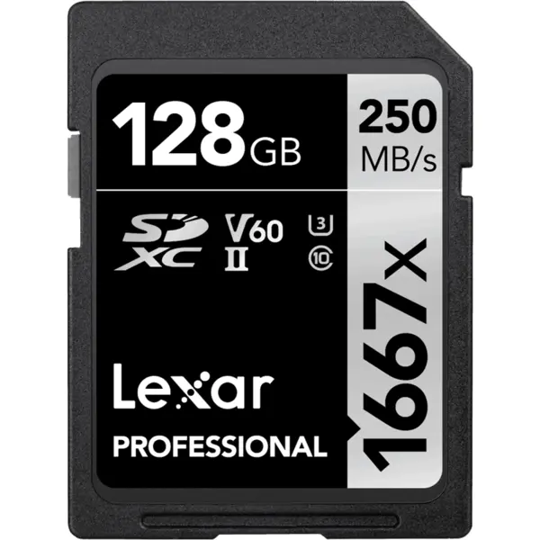 Lexar Lexar SDXC Pro 1667X UHS-II U3 R250/W120 (V60) 128G