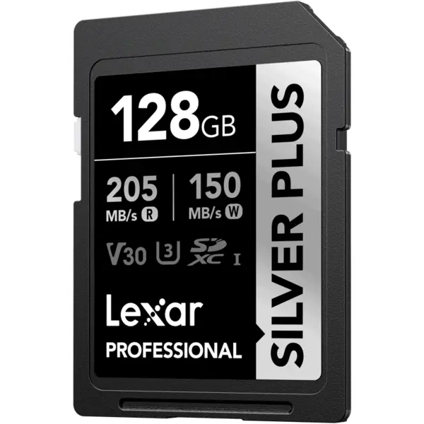 Lexar Lexar SDXC Professional SILVER Plus UHS-I/U3/A2/4K R205/W150 (V30) 128 GB