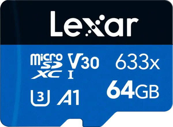 Lexar microSDXC 633x UHS-I/A1/U3/10 R95/no adap (V30) 64GB, Card memorie
