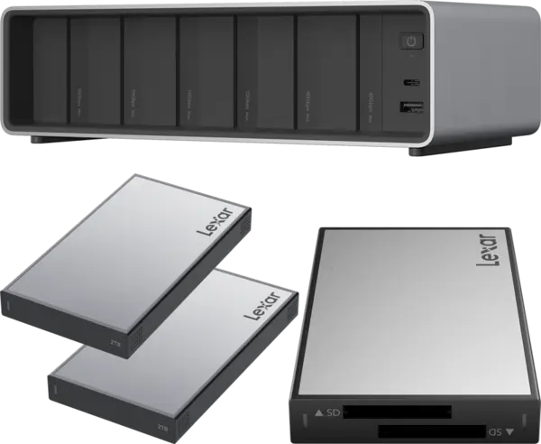 Lexar Professional Workflow Pro cu Thunderbolt4 uplink I with Dual SD reader and 2x2TB SSD