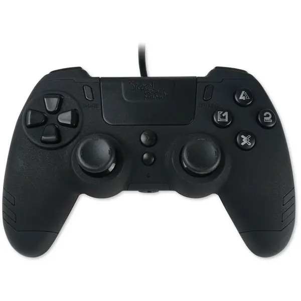 LEXIP Controller cu fir LEXIP Steelplay Slim Pack, compatibil PS4 si PC, Negru