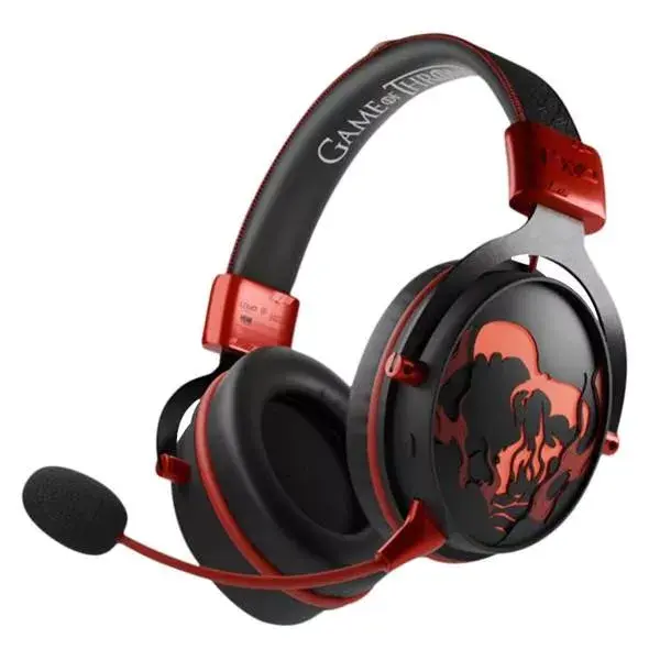 Lexip X Game of Thrones Dragon - Headset Gaming Wireless Wired, 50 mm, LED Red