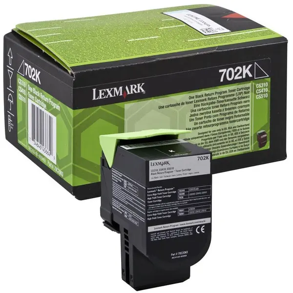 LEXMARK CARTUS TONER BLACK RETURN NR.702K 70C20K0 1K ORIGINAL LEXMARK CS310N