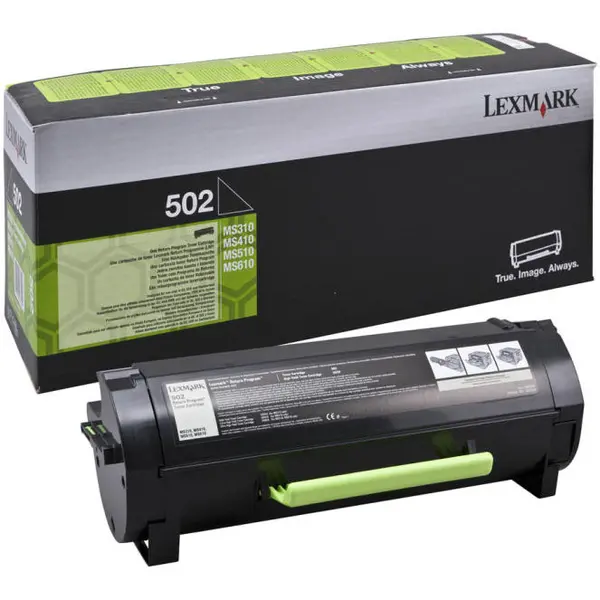 LEXMARK Toner Lexmark 502 black | return | 1500 pgs | MS310d / MS310dn / MS410d / MS410d