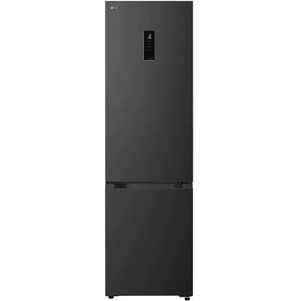 LG Combina frigorifica LG GBBS525CEV, 375 L, Clasa C, No Frost, Inverter, AI Fresh, LinearCooling, DoorCooling+, Fresh Converter, ThinQ, Control electronic, 203 cm, Negru